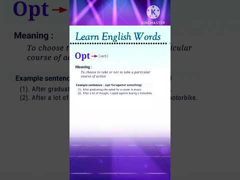 opt meaning |