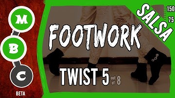 👟Salsa Footwork Tutorial ★Intermediate★ TWIST 5 ★ On1 & On2 (♫) | #MBCfootwork