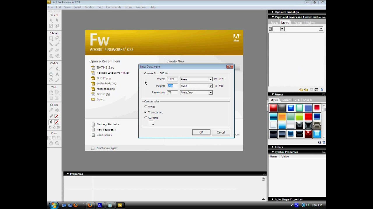 how to make a background with adobe fireworks cs3 cs4 youtube fire works cs3