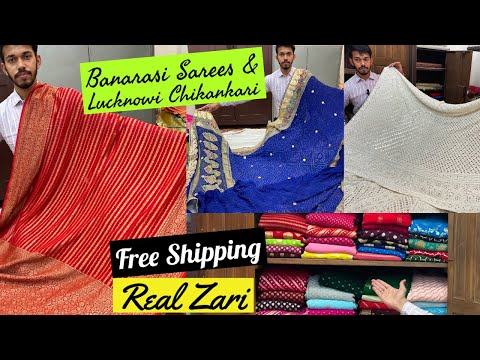 Banarasi Sarees in Khaddi Georgette, Kanchipuram, Chinia Silk, Kataan Silk & Lucknowi