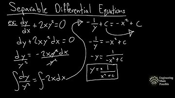 Separable First Order Differential Equations
