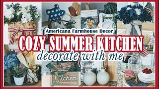 🇺🇲 SUMMER KITCHEN DECORATE WITH ME│COZY SUMMER DECORATING IDEAS & INSPIRATION│SUMMER HOME DECOR