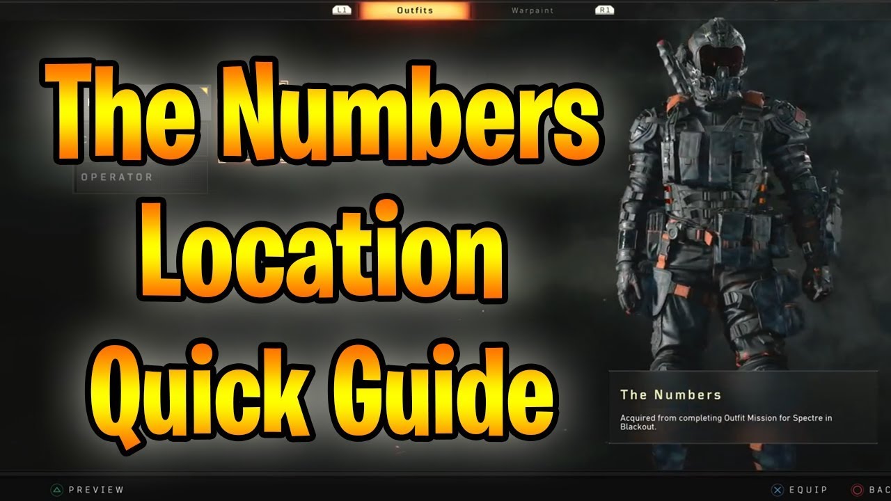 Blackout - How to UNLOCK SPECTRE 'The Numbers' Outfit  (Voice Modulator Location)