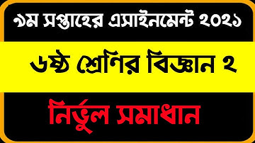 Class 6 9th week Science 2 assignment 2021 solution । ষষ্ঠ শ্রেণির ৯ম সপ্তাহের বিজ্ঞান ২ এসাইনমেন্ট