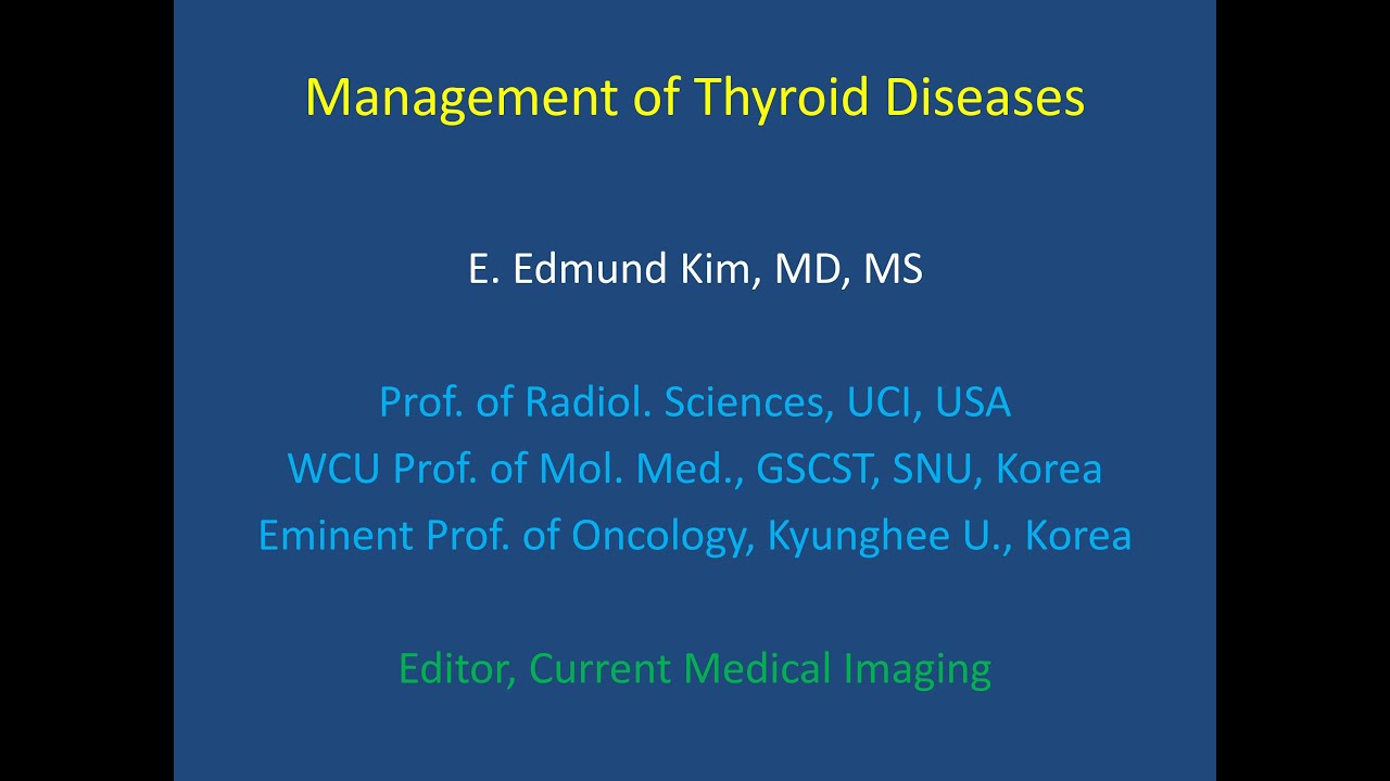 [2020 2nd Semester] Management of Thyroid Diseases