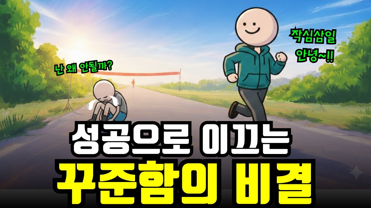 왜 똑같이 노력해도, 꾸준한 사람만 이길까? 의지력 말고, 꾸준함을 만드는 방법