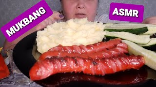 MUKBANG ASMR колбаски пюре MUKBANG ASMR колбаски пюре
