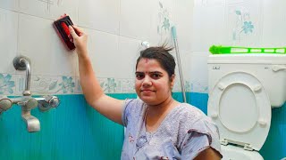 Indian housewife bathroom cleaning desi style cleaning vlog 😍#vlog#bathroom#bathroomcleaning#cleanin
