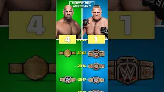 Goldberg Vs Brock Lesnar - Who Won Most Titles In WWE