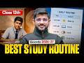 Best Study Routine for Class 12 Boards 2026-27🔥| 12th Toppers Time Table &amp; Preparation Tips