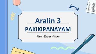 Aralin 3 Pamantayan sa Pakikipanayam