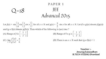 JEE Advanced 2015 Math Paper 1 (Q 18) solution | IIT JEE Maths | #jeeadvanced2015 #projecteducation
