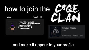 How to join the c8qe clan!