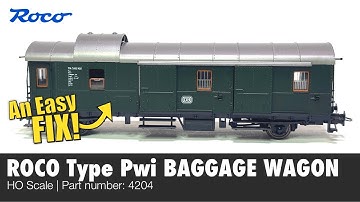 SNELLE FIX - Roco 4204 Type Pwi Deutsche Bundesbahn Bagagewagen | HO-schaalmodelrecensie