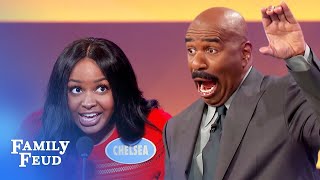 Chelsea's bizarre answer cracks up Steve Harvey!