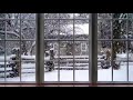 👌 ❄🌨 Snow Scene from windows - Snow and Fireplace ❄🌨 😀