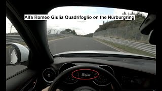 Nürburgring Nordschleife Touristenfahrt - Alfa Romeo Giulia Quadrifoglio onboard - 8 minutes