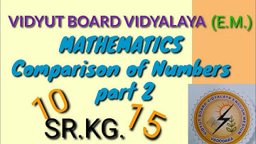 Senior KG | Mathematics | Comparison of Numbers Part 2 |Vidyut Board Vidyalaya | 4002