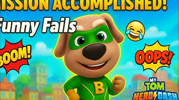 Super Ben Mission Accomplished! 😂 Funny Fails & Epic Moments | My Talking Tom Hero Dash