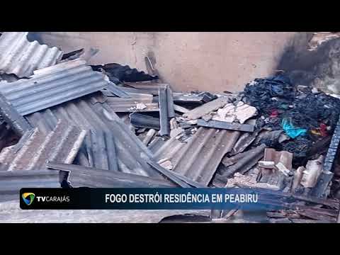 Fogo destrói residência em Peabiru