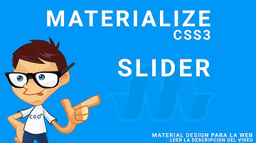 19 - MaterializeCss: Slider (Material design para la web)