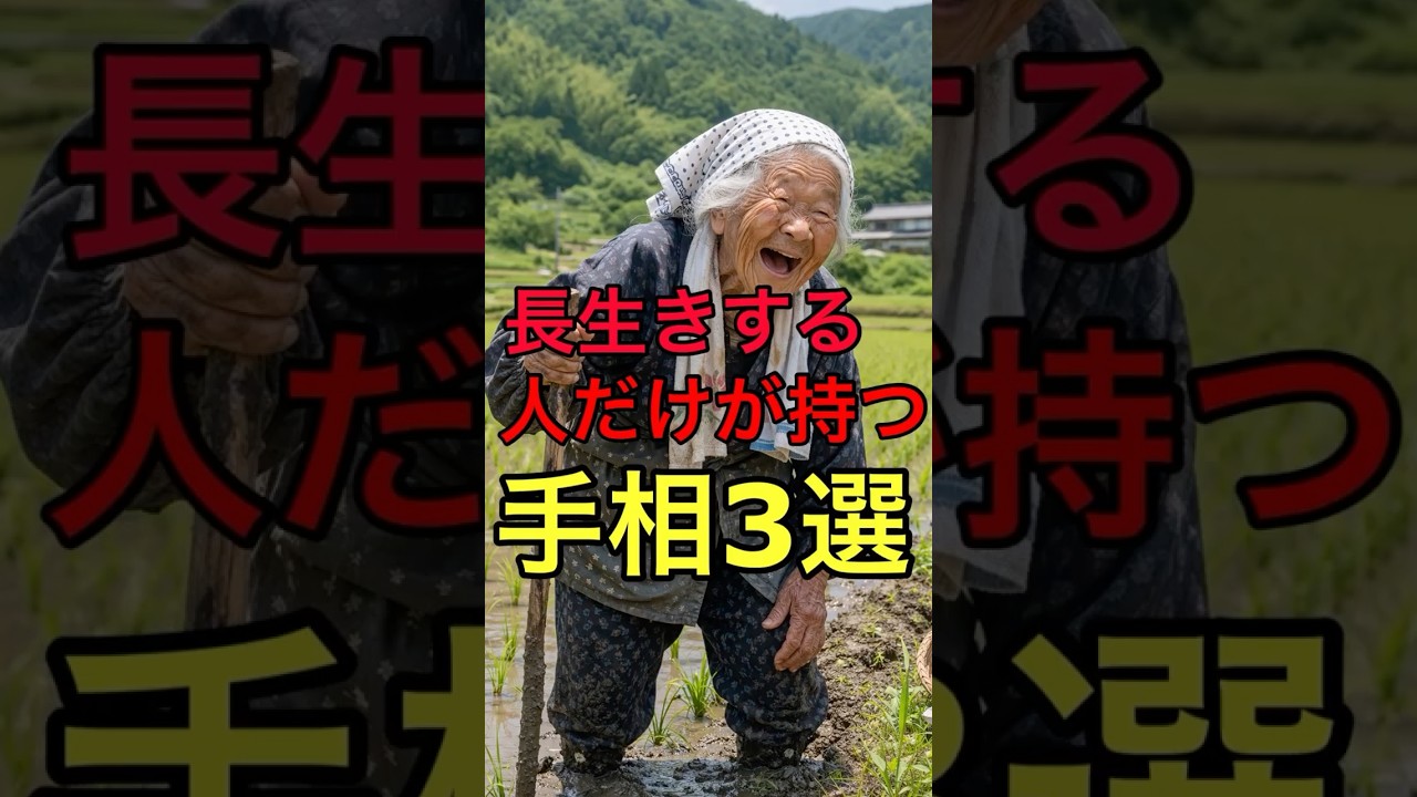 知らないと損する…長生きする人だけが持つ手相3選【占い】#手相 #手相占い #スピリチュアル #占い #開運 #健康 #長生き #運気アップ #金運 #スピリチュアルメッセージ