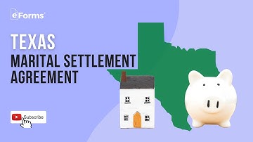 Texas Marital Settlement Agreement