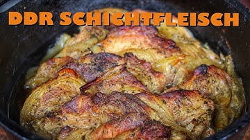 ROSTBRÄTEL im DUTCH OVEN - DDR SCHICHTFLEISCH mit SENF-BATTLE - deutsches BBQ-Video - 0815BBQ
