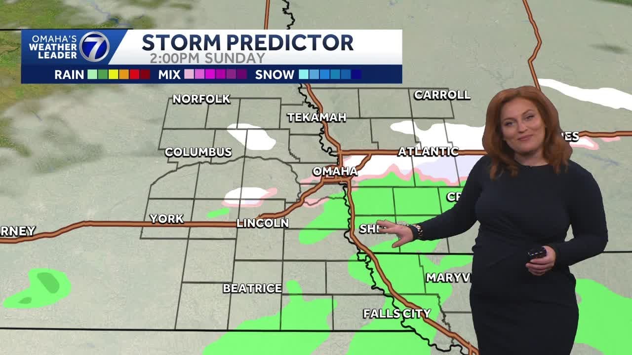 Cooler, bright Saturday, chances for Sunday snow for Omaha area - YouTube