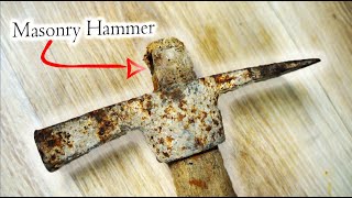 Old Rusty Masonry Hammer Restoration