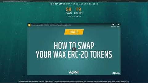 WAX Token Swap Tutorial
