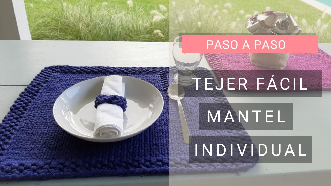 Tejer manteles individuales en 🏠 Casa en Confinamiento 💡Ideas Lucila
