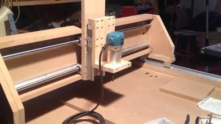 CNC Router Build 6 - Installing the X and Z linear rails.