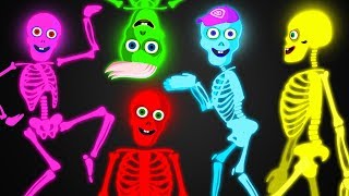 Midnight Magic  Five Crazy Skeletons Exercise | Fun Adventures in Teehee Town Nursery Rhymes