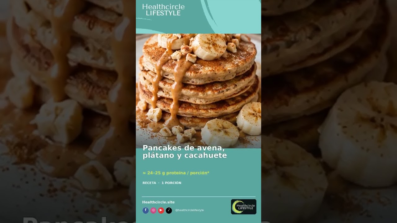 Pancakes de avena, plátano y cacahuete | Receta saludable