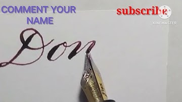 cursive writing style Subscribers request name "Dona"#cursive #calligraphy #viral #shorts