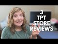 TEACHERS PAY TEACHERS STORE REVIEWS | WE ARE LOOKING AT 3 TPT STORES