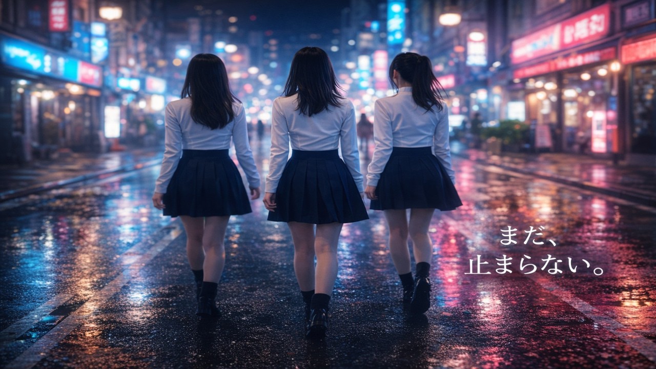 まだ、止まらない｜Neon Night Idol MV｜3 Japanese Girls