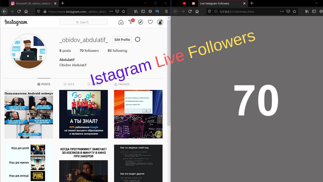 Live Instagram Followers YouTube