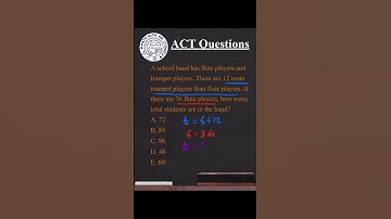 ACT Math Practice 11 - (Word Problem, System of Equations)