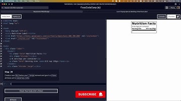 Learn Typography by Building a Nutrition Label - Step 29 #freecodecamp #learncss #typography #label