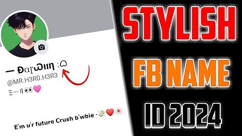 2024 STYLISH 😈 NAME FACEBOOK ID | FACEBOOK REACTOR NAME ID🔥❤️