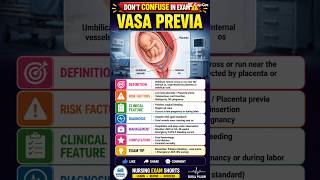 Vasa Previa Explained | Symptoms, Diagnosis &amp; Management | Nursing Exam Shorts#youtubeshort#nursing