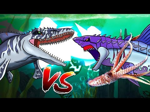 Dinosaurs Battle |  Mosasaurus VS Megalodon