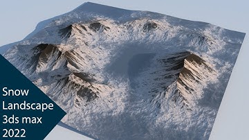 Creating Snow Landscape - 3ds max tutorial final part