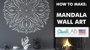 HOW TO DECORATE WALL WITH STENCIL| Large Mandala Wall Art Tutorial| Yoga Studio Decor Idea|