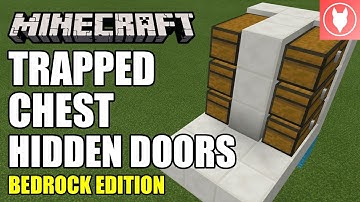 Minecraft Bedrock - Trapped Chest Hidden Doors Tutorial ( Xbox / MCPE / Windows 10 / Switch )