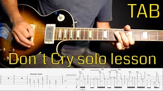 Guns n roses - Don´t Cry solo lesson with tabs
