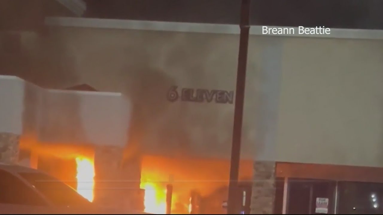 Multiple businesses damaged in strip mall fire - YouTube