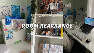 ROOM REARRANGE | new manga shelf, reorganize stuff, desk refresh, IKEA